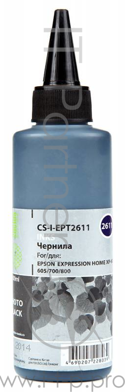 Чернила Cactus CS-I-EPT2611 фото черный 100мл для Epson ExpHo XP600/605/700/800
