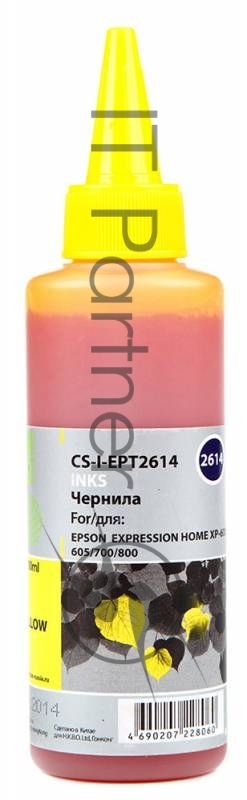 Чернила Cactus CS-I-EPT2614 желтый 100мл для Epson ExpHo XP600/605/700/800