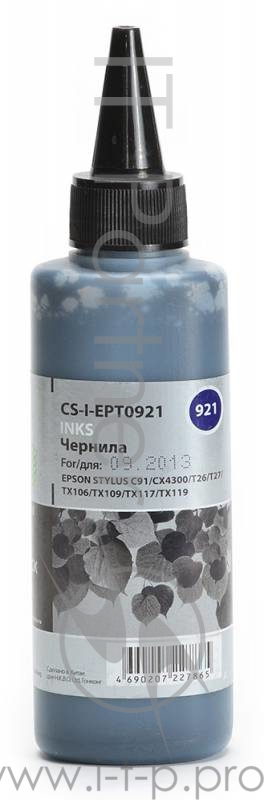Чернила Cactus CS-I-EPT0921 черный 100мл для Epson St C91/CX4300/T26/T27/TX106/TX109