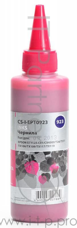 Чернила Cactus CS-I-EPT0923 пурпурный 100мл для Epson St C91/CX4300/T26/T27/TX106/TX109