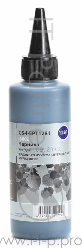 Чернила Cactus CS-I-EPT1281 черный 100мл для Epson St S22/SX125/SX420/SX425/Of BX305