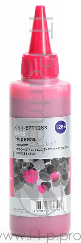 Чернила Cactus CS-I-EPT1283 пурпурный 100мл для Epson St S22/SX125/SX420/SX425/Of BX305