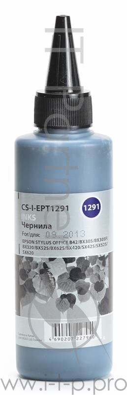 Чернила Cactus CS-I-EPT1291 черный 100мл для Epson StOf B42/BX305/BX305F/BX320/BX525