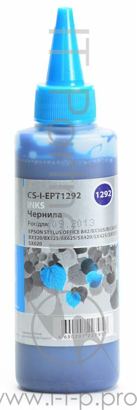 Чернила Cactus CS-I-EPT1292 голубой 100мл для Epson StOf B42/BX305/BX305F/BX320/BX525