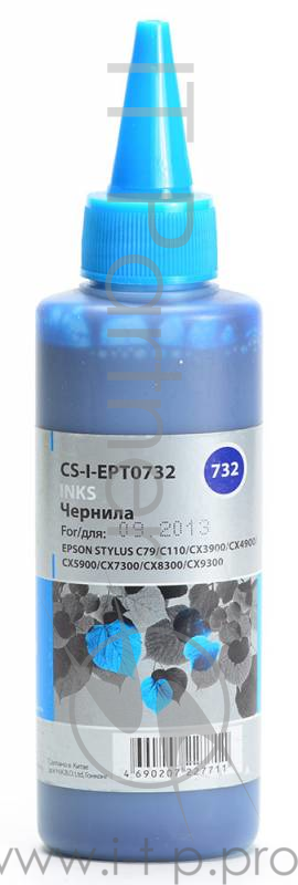 Чернила Cactus CS-I-EPT0732 голубой 100мл для Epson St С79/C110/СХ3900/CX4900/CX5900