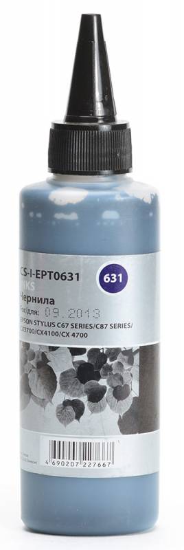 Чернила Cactus CS-I-EPT0631 черный (100мл) Epson Stylus C67 Series/C87 Series/CX3700