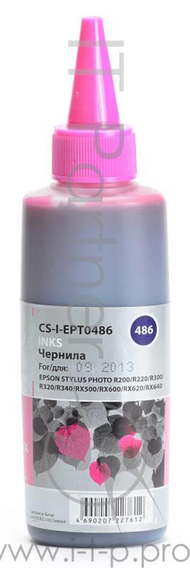 Чернила Cactus CS-I-EPT0486 светло-пурпурный 100мл для Epson StPh R200/R220/R300/R320
