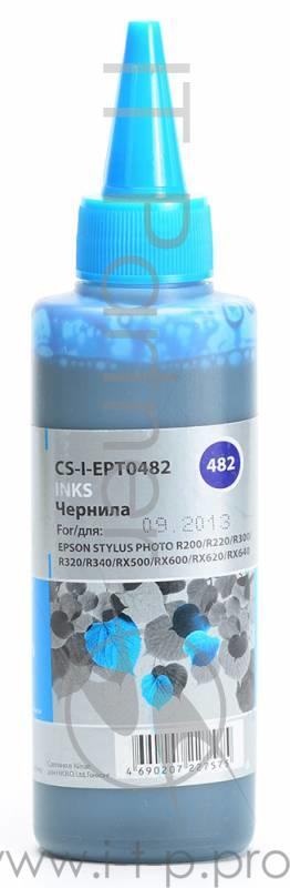 Чернила Cactus CS-I-EPT0482 голубой 100мл для Epson StPh R200/R220/R300/R320/R340