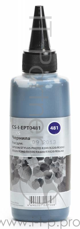 Чернила Cactus CS-I-EPT0481 черный 100мл для Epson StPh R200/R220/R300/R320/R340