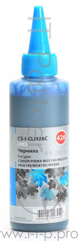 Чернила Cactus CS-I-CLI426C голубой 100мл для Canon Pixma MG5140/5240/6140/8140/MX884