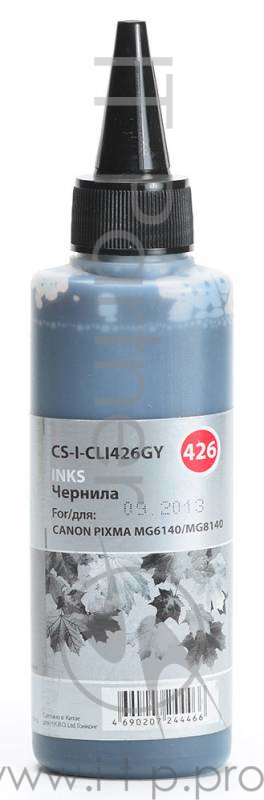 Чернила Cactus CS-I-CLI426GY серый 100мл для Canon Pixma MG5140/5240/6140/8140/MX884