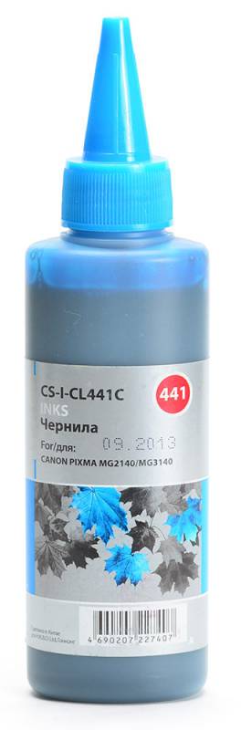 Чернила Cactus CS-I-CL441С голубой 100мл для Canon Pixma MG2140/MG3140