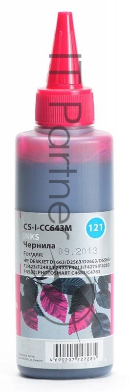 Чернила Cactus CS-I-CC643M пурпурный 100мл для HP DJ D1663/D2563/D2663/D5563/PS C4683/C4783