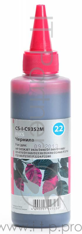 Чернила Cactus CS-I-C9352M пурпурный (100мл) HP DeskJet 3920/3940/D1360/D1460/D1470/D1