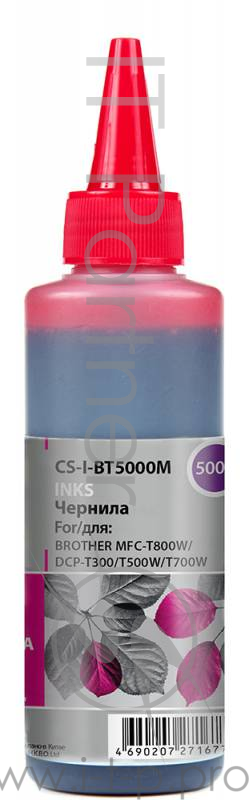 Чернила Cactus CS-I-BT5000M пурпурный 100мл для Brother DCP-T300/T500W/T700W/MFC-T800W