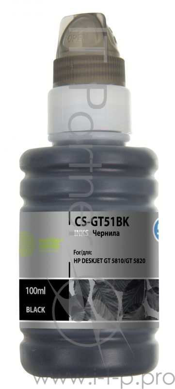 Чернила Cactus CS-GT51BK черный 100мл для HP Deskjet GT