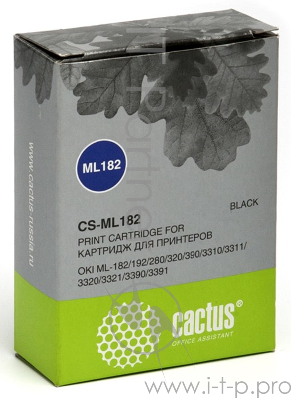 Картридж ленточный Cactus CS-ML182 черный для Oki ML-182/192/280/320/390