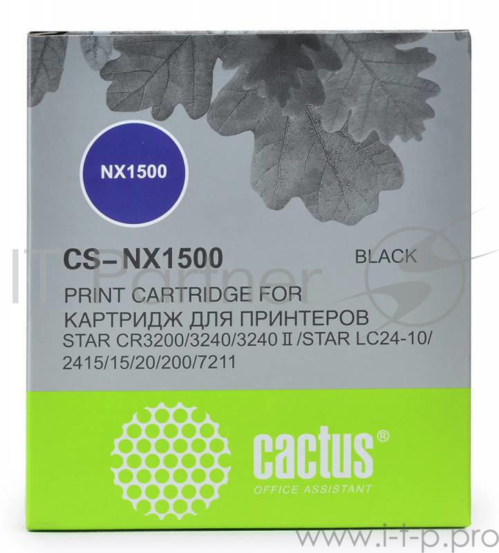 Картридж ленточный Cactus CS-NX1500 черный для Star NX-1500/24xx/LC-8211