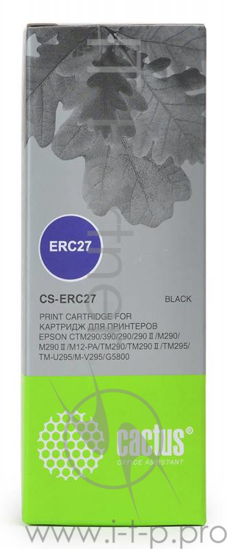 Картридж ленточный Cactus CS-ERC27 черный для Epson ERC 27