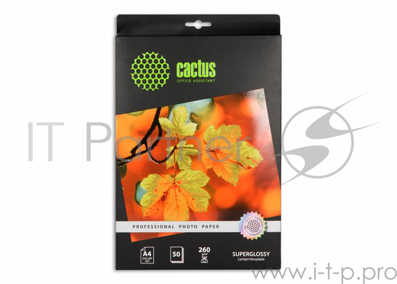 Фотобумага Cactus Prof CS-HGA426050 A4/260г/м2/50л./белый глянцевое для струйной печати