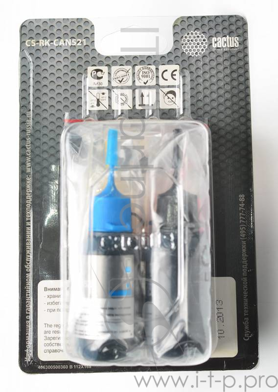 Заправка для ПЗК Cactus CS-RK-CAN521 многоцветный 4x30мл для Canon Pixma MP540/MP550/MP620/MP630/MP6