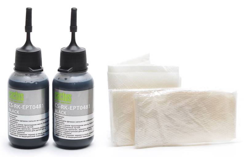 Заправка для ПЗК Cactus CS-RK-EPT0481 черный 20мл для Epson St R200
