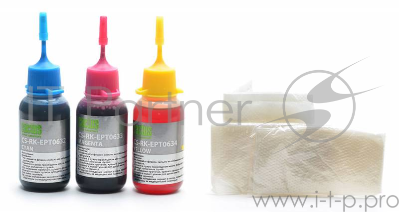Заправка для ПЗК Cactus CS-RK-EPT0632-4 многоцветный 3x30мл для Epson C67series