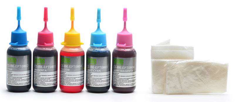 Заправка для ПЗК Cactus CS-RK-EPT0802-6 многоцветный 5x30мл для Epson StPh P50