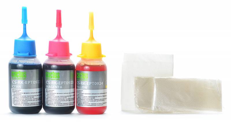 Заправка для ПЗК Cactus CS-RK-EPT0922-4 многоцветный 3x30мл для Epson St C91