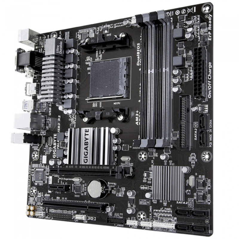 Мат. плата SocketAM3+ GIGABYTE GA-78LMT-USB3 R2 (AMD 760G, 4xDDR3, U133, SATA II, RAID, PCI-E, D-Sub, DVI, HDMI, 1Гбит LAN, USB3.1, mATX)