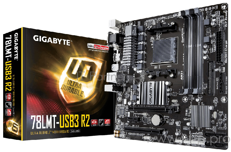 Мат. плата SocketAM3+ GIGABYTE GA-78LMT-USB3 R2 (AMD 760G, 4xDDR3, U133, SATA II, RAID, PCI-E, D-Sub, DVI, HDMI, 1Гбит LAN, USB3.1, mATX)