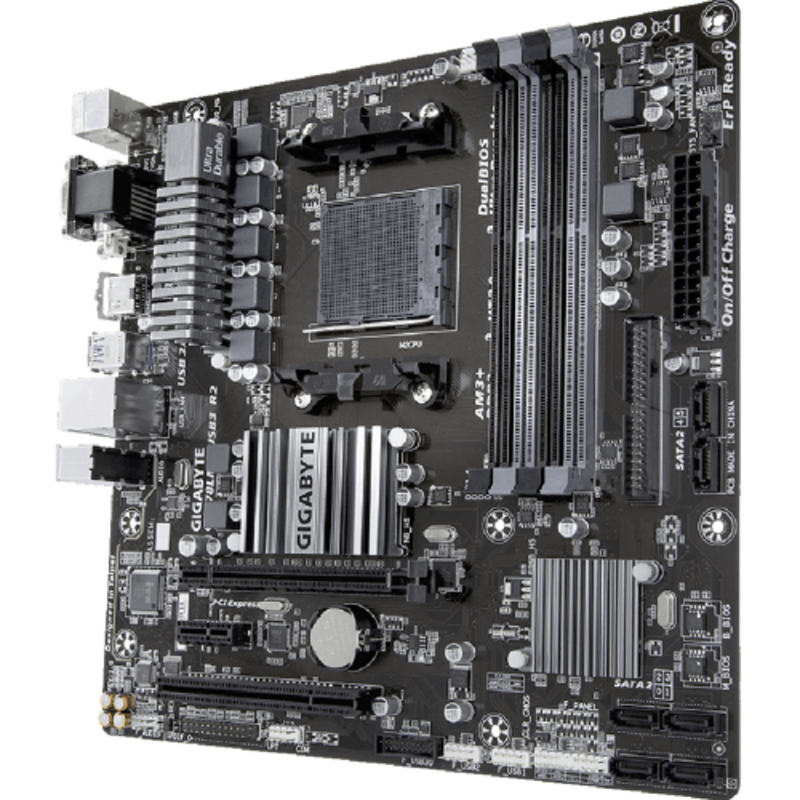 Мат. плата SocketAM3+ GIGABYTE GA-78LMT-USB3 R2 (AMD 760G, 4xDDR3, U133, SATA II, RAID, PCI-E, D-Sub, DVI, HDMI, 1Гбит LAN, USB3.1, mATX)