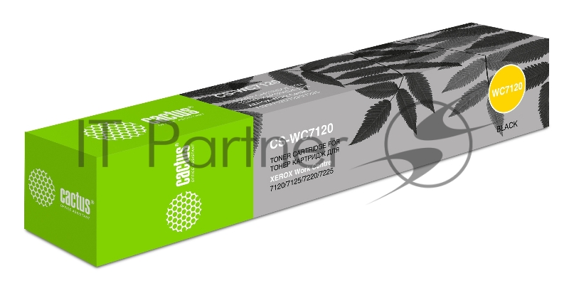 Тонер Картридж Cactus CS-WC7120 006R01461 черный для Xerox WC 7120/7125/7220/7225 (22000стр.)