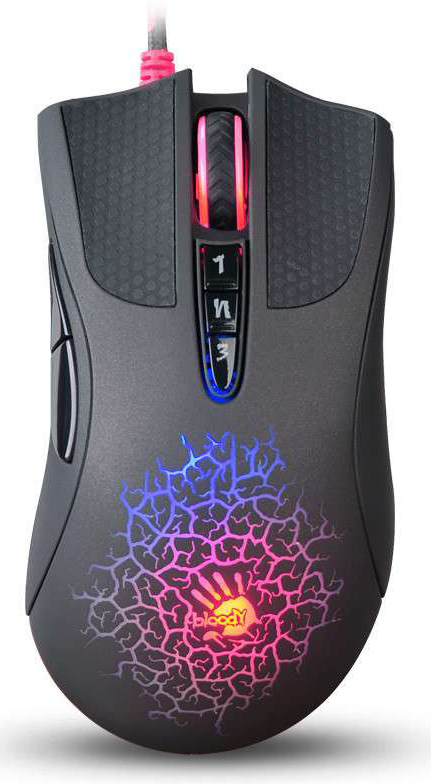 Мышь A4 Bloody A90 Blazing черный оптическая (4000dpi) USB2.0 игровая (8but)