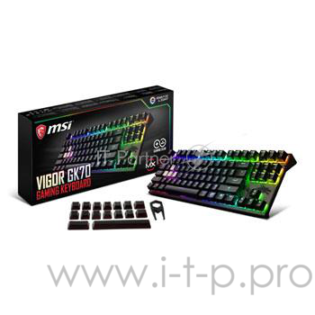 Клавиатура MSI Vigor GK70 CR RU Red USB проводная, 88 клавиш