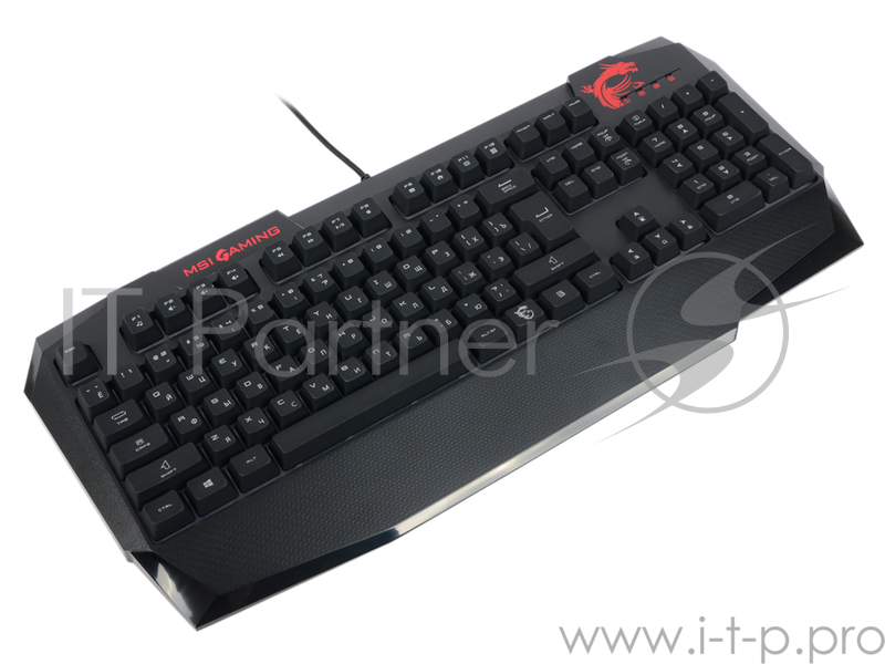 Клавиатура MSI Vigor GK40 RU Gaming Keyboard with Mechanical like feel, 16.8M RGB lighting effects