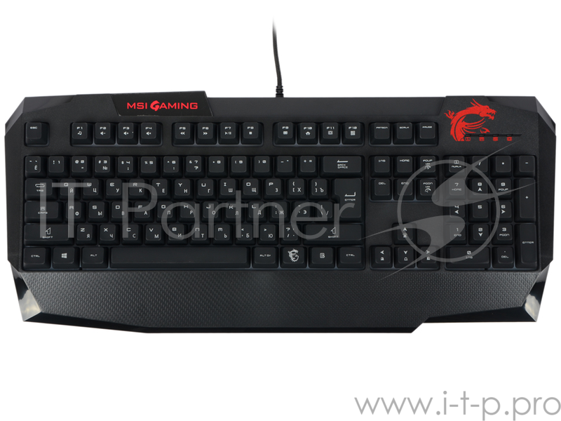 Клавиатура MSI Vigor GK40 RU Gaming Keyboard with Mechanical like feel, 16.8M RGB lighting effects