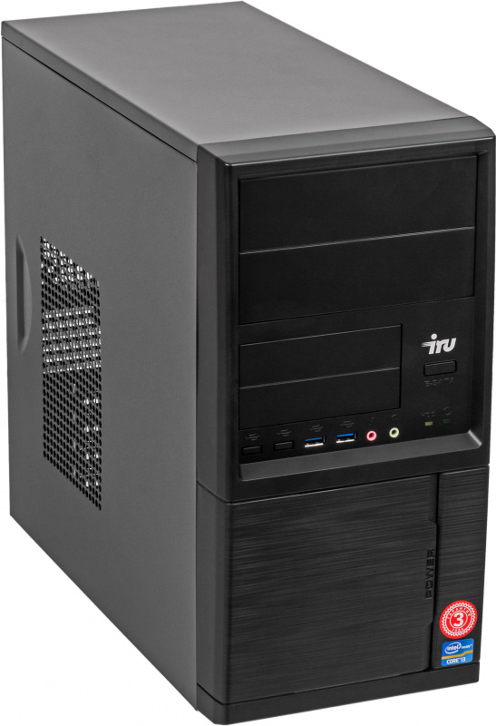 ПК IRU Office 315 MT i5 8400 (2.8)/8Gb/1Tb 7.2k/UHDG 630/Windows 10 Professional 64/GbitEth/500W/чер