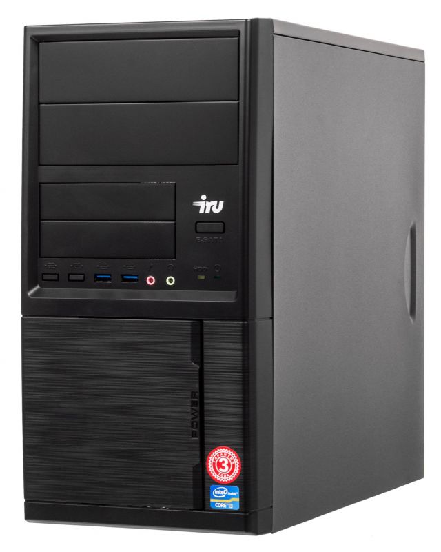 ПК IRU Office 313 MT i3 7100 (3.9)/4Gb/1Tb 7.2k/HDG630/Windows 10 Home Single Language 64/GbitEth/40