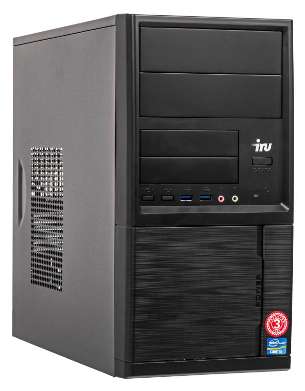 ПК IRU Office 313 MT i3 7100 (3.9)/4Gb/1Tb 7.2k/HDG630/Windows 10 Home Single Language 64/GbitEth/40
