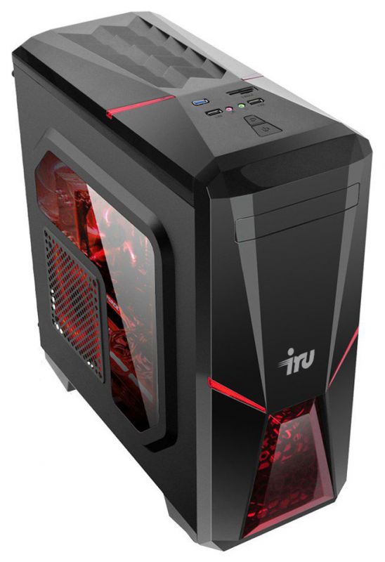 ПК IRU Home 315 MT i5 8400 (2.8)/16Gb/1Tb 7.2k/GTX1050Ti 4Gb/Free DOS/GbitEth/500W/черный