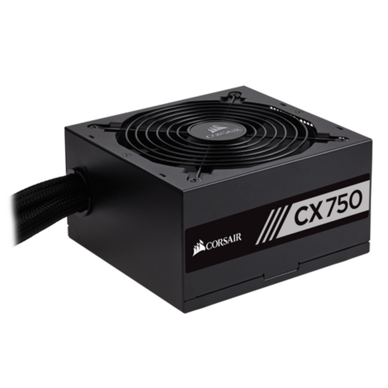 Блок питания 750Вт Corsair CX750 CP-9020123-EU ATX12V V2.3 (20/24+4/8+6/8pin, вентилятор d140мм) + кабель питания EURO (1.5м)