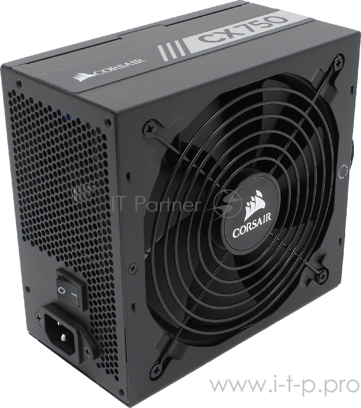 Блок питания 750Вт Corsair CX750 CP-9020123-EU ATX12V V2.3 (20/24+4/8+6/8pin, вентилятор d140мм) + кабель питания EURO (1.5м)