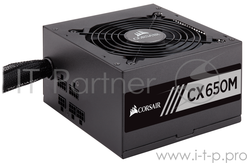 Блок питания 650Вт Corsair CX650M CP-9020103-EU ATX12V V2.4 (20/24+4/8+6/8pin, вентилятор d120мм) + кабель питания EURO (1.5м)