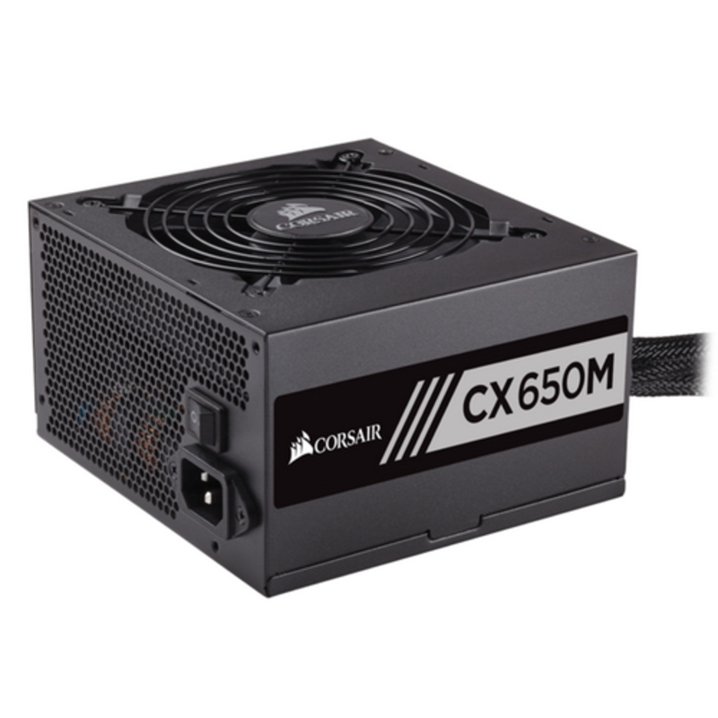Блок питания 650Вт Corsair CX650M CP-9020103-EU ATX12V V2.4 (20/24+4/8+6/8pin, вентилятор d120мм) + кабель питания EURO (1.5м)