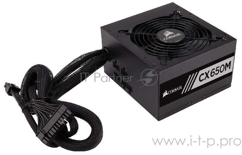 Блок питания 650Вт Corsair CX650M CP-9020103-EU ATX12V V2.4 (20/24+4/8+6/8pin, вентилятор d120мм) + кабель питания EURO (1.5м)