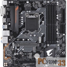 Мат. плата Socket1151 GIGABYTE B360M AORUS GAMING 3 (iB360, 4xDDR4, M.2, SATA III, 2xPCI-E, DVI, HDMI, 1Гбит LAN, USB3.1, mATX)