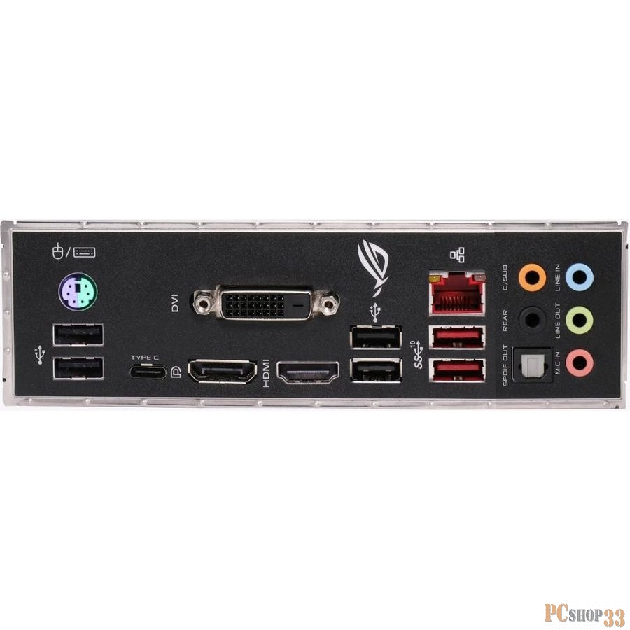 Мат. плата Socket1151 ASUS ROG STRIX H370-F GAMING (iH370, 4xDDR4, M.2, SATA III, RAID, 2xPCI-E, DVI, HDMI, DP, 1Гбит LAN, USB3.1, ATX)