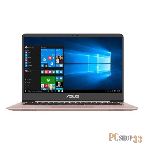 Ноутбук Asus UX410UF-GV099T i5-8250U (1.6)/4G/1T+128G SSD/14.0 FHD AG/NV MX130 2G/BT/Win10 Rose Gol