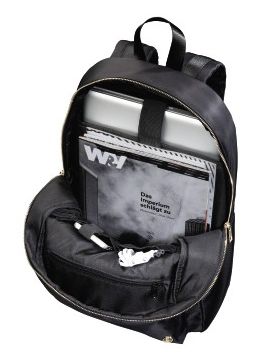 Рюкзак для ноутбука 15.6 Hama Mission черный/золотистый полиэстер (00101589)